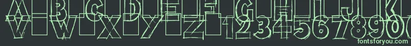 Шрифт Lazy Sketch – зелёные шрифты на чёрном фоне