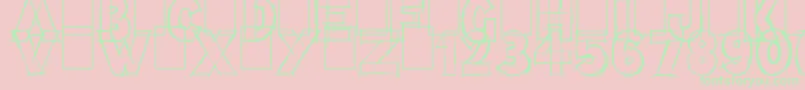 Lazy Sketch Font – Green Fonts on Pink Background