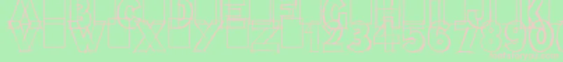 Lazy Sketch Font – Pink Fonts on Green Background