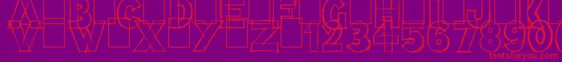 Lazy Sketch Font – Red Fonts on Purple Background