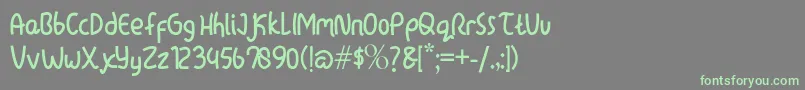 lazytime Font – Green Fonts on Gray Background