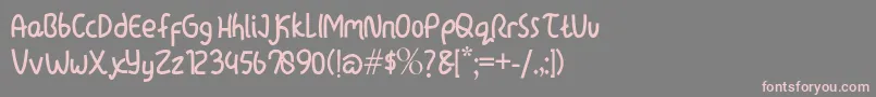 lazytime Font – Pink Fonts on Gray Background