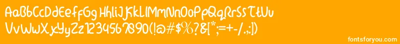 lazytime Font – White Fonts on Orange Background