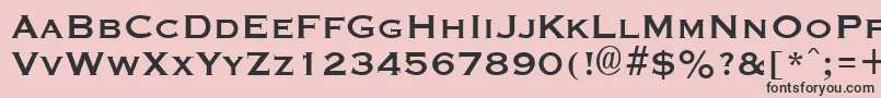 GraverplateBold-fontti – mustat fontit vaaleanpunaisella taustalla