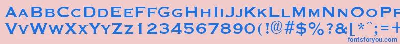 GraverplateBold-fontti – siniset fontit vaaleanpunaisella taustalla