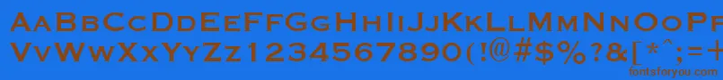 GraverplateBold Font – Brown Fonts on Blue Background