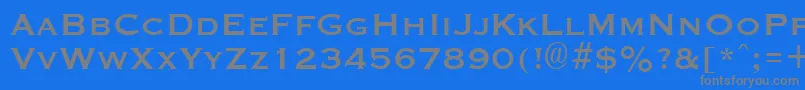 GraverplateBold-fontti – harmaat kirjasimet sinisellä taustalla