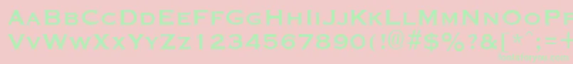 GraverplateBold-Schriftart – Grüne Schriften auf rosa Hintergrund