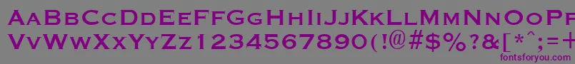 GraverplateBold-fontti – violetit fontit harmaalla taustalla