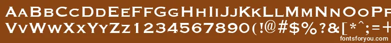 フォントGraverplateBold – 茶色の背景に白い文字