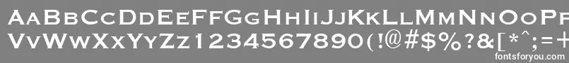 フォントGraverplateBold – 灰色の背景に白い文字