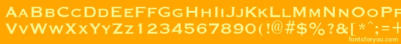 GraverplateBold Font – Yellow Fonts on Orange Background