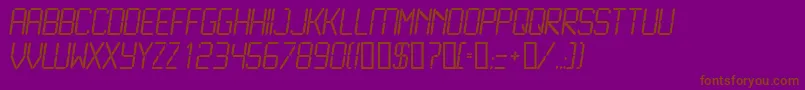 LCD L    Font – Brown Fonts on Purple Background