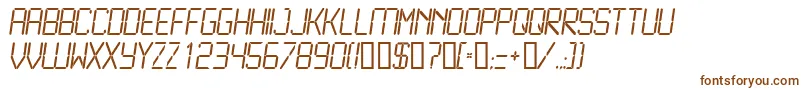 LCD L    Font – Brown Fonts on White Background