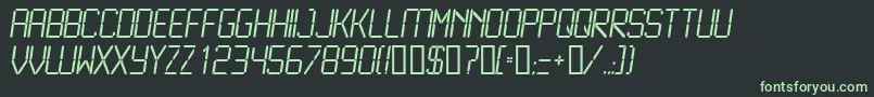 LCD L    Font – Green Fonts on Black Background