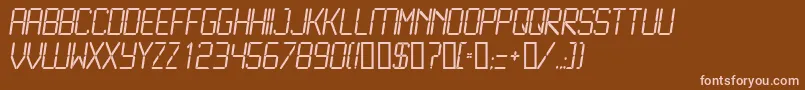 LCD L    Font – Pink Fonts on Brown Background