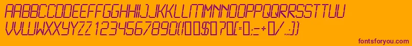 LCD L    Font – Purple Fonts on Orange Background