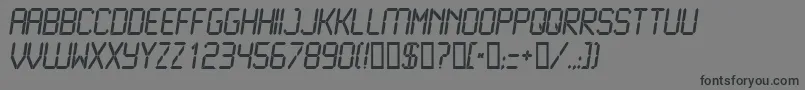 フォントLCD N    – 黒い文字の灰色の背景