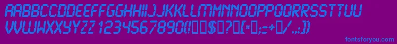 Шрифт LCD U    – синие шрифты на фиолетовом фоне