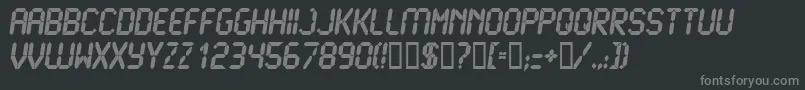 LCD U    Font – Gray Fonts on Black Background