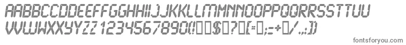 LCD U   -Schriftart – Graue Schriften