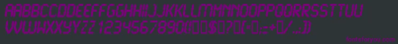 LCD U    Font – Purple Fonts on Black Background