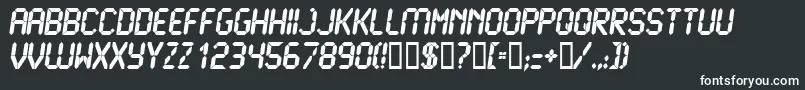 LCD U    Font – White Fonts