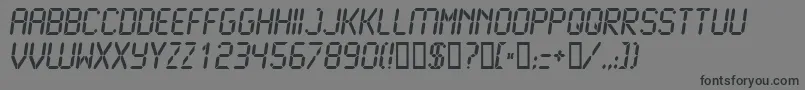 Шрифт LCD2B    – чёрные шрифты на сером фоне