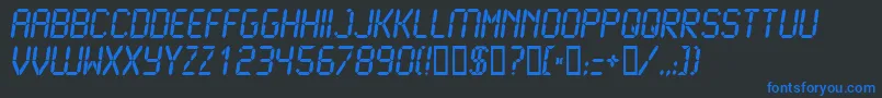 Шрифт LCD2B    – синие шрифты на чёрном фоне
