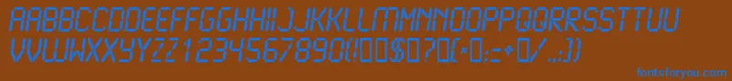 LCD2B    Font – Blue Fonts on Brown Background