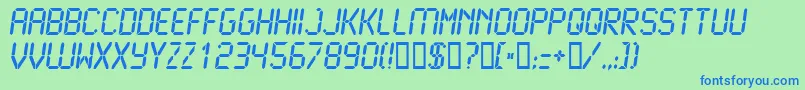 LCD2B    Font – Blue Fonts on Green Background