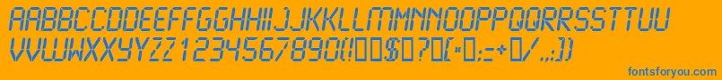 Шрифт LCD2B    – синие шрифты на оранжевом фоне