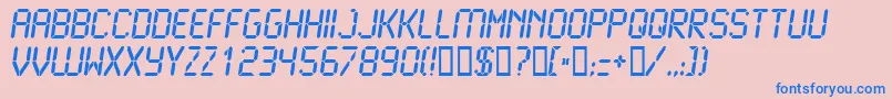 LCD2B    Font – Blue Fonts on Pink Background
