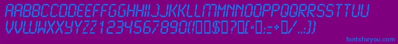 LCD2B    Font – Blue Fonts on Purple Background
