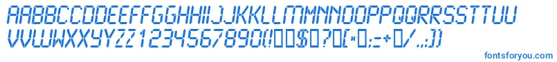 LCD2B    Font – Blue Fonts on White Background