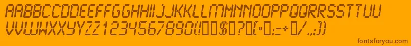 Шрифт LCD2B    – коричневые шрифты на оранжевом фоне