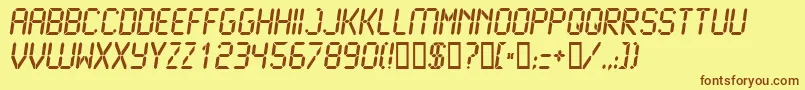 LCD2B    Font – Brown Fonts on Yellow Background