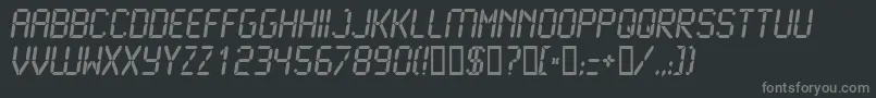 Шрифт LCD2B    – серые шрифты на чёрном фоне