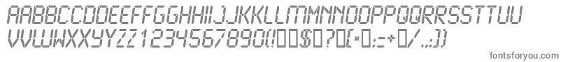 LCD2B   -Schriftart – Graue Schriften auf weißem Hintergrund