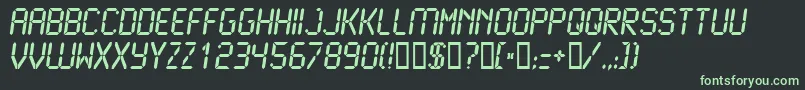 LCD2B    Font – Green Fonts on Black Background