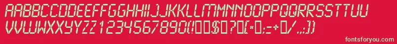 LCD2B    Font – Green Fonts on Red Background