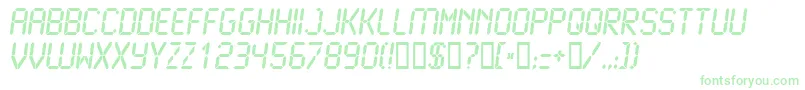 Шрифт LCD2B    – зелёные шрифты на белом фоне