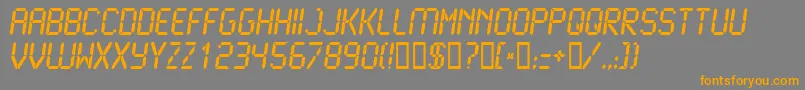 Шрифт LCD2B    – оранжевые шрифты на сером фоне