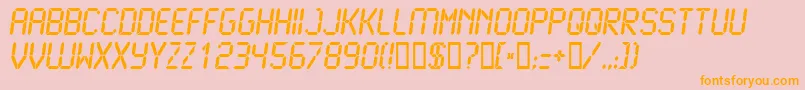 LCD2B    Font – Orange Fonts on Pink Background