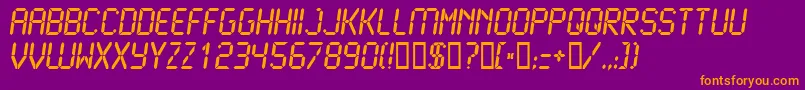 Шрифт LCD2B    – оранжевые шрифты на фиолетовом фоне