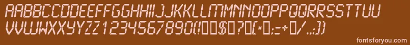 LCD2B    Font – Pink Fonts on Brown Background