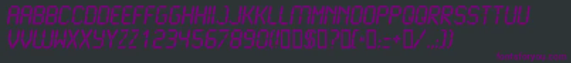 Шрифт LCD2B    – фиолетовые шрифты на чёрном фоне