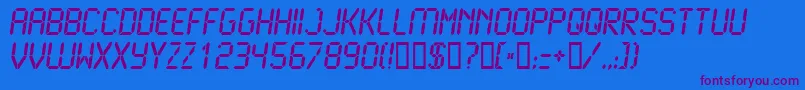 Шрифт LCD2B    – фиолетовые шрифты на синем фоне