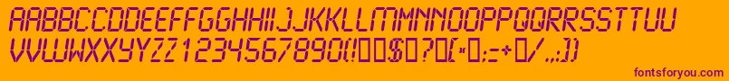 LCD2B    Font – Purple Fonts on Orange Background