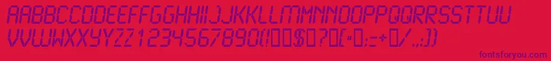 Шрифт LCD2B    – фиолетовые шрифты на красном фоне